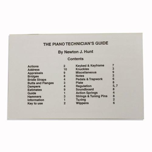 The Piano Technician's Guide Piano Technician's Guild Howard Piano Industries