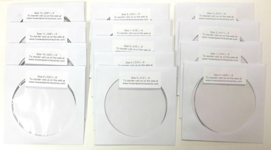 Music Wire Assortment - Sizes 0 - 12 Howard Piano Industries Howard Piano Industries