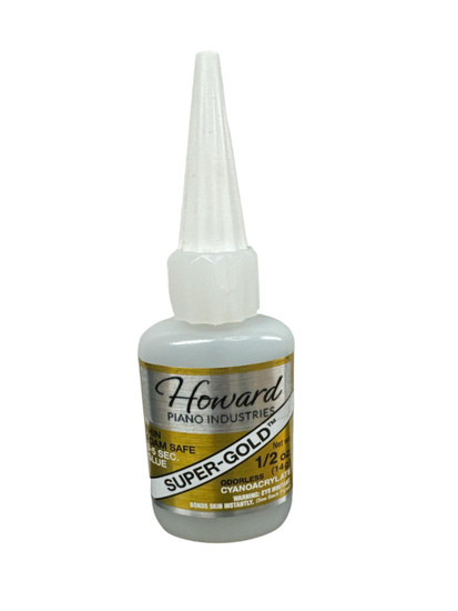 SUPER-GOLD Cyanoacrylate (CA) Odorless Glue - Super Thin Viscosity BSI Inc. Howard Piano Industries